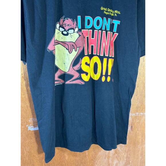 Vintage Taz Tasmanian‎ Devil I Don’t Think So Great Smoky Mountains Shirt Large - Picture 3 of 10